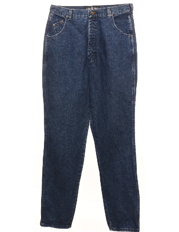 Medium Wash Classic Tapered Jeans - W30 L33 Casual Women's Loose - fitting
