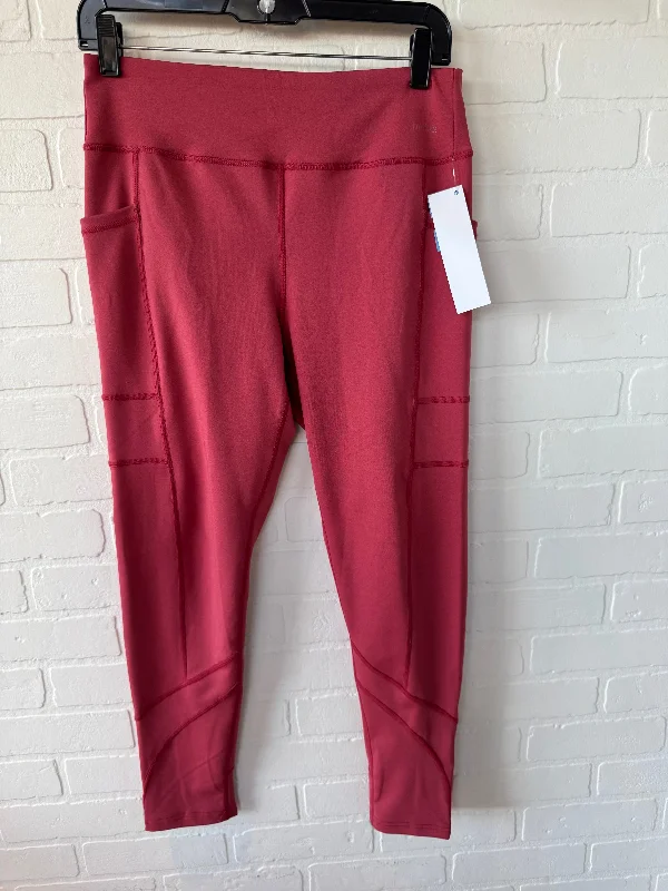 Athletic Leggings By  fitkicks  In Red, Size: 12 Sharp Women's Italian