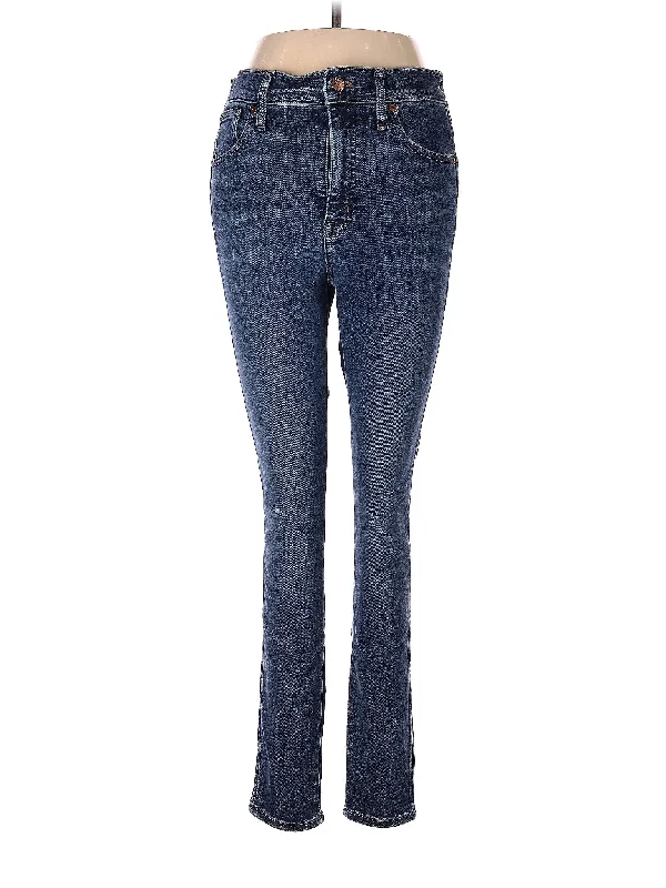 High-Rise Skinny Jeans in Dark Wash Classic Women's Pin - striped