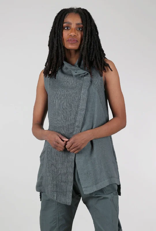 Silonio Vest, Khaki Laid - back Women's Style