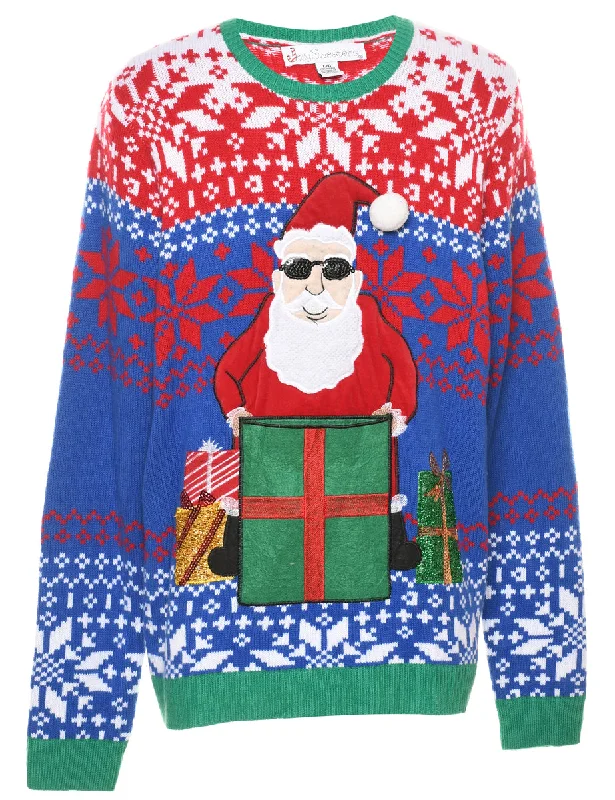 Santa Claus Christmas Jumper - L Monochromatic All - in - one
