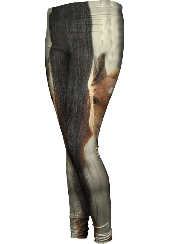 Peek A Boo Horse Classic Women's Pin - striped