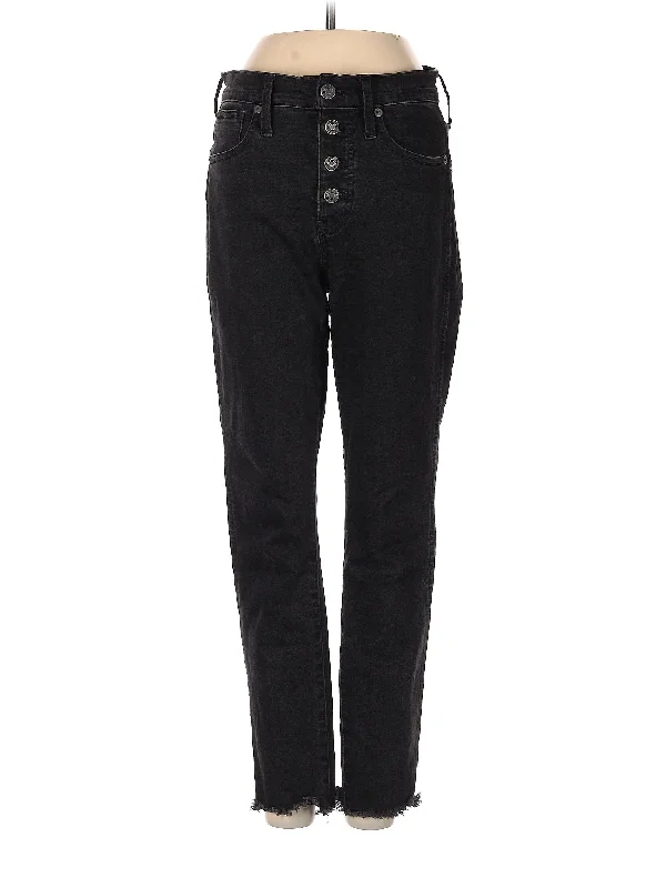 High-Rise Straight-leg Jeans in Dark Wash Dapper Women's 1920S