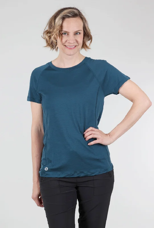Active Ultralite S/S Top, Twilight Blue Artistic Women's Avant - 