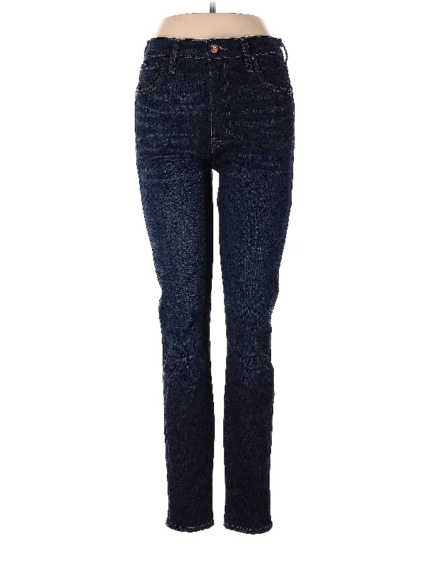 High-Rise Skinny Jeans in Dark Wash British Gentlewoman Style