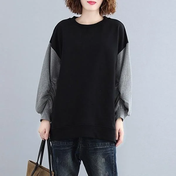 New Arrival 2020 Simple Style Female Oversized Loose Casual Pullovers Hoodies Vintage Women's 1970S 