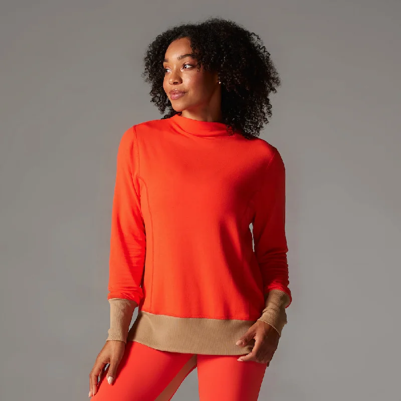 TaviLuxe® Cozy Funnel Neck Sweatshirt Dapper Women's 1920S
