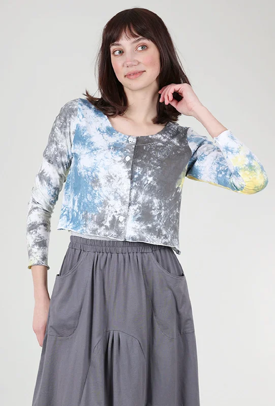 Tie-Dye Summer Cardie, Blue Multi Athletic Women's 