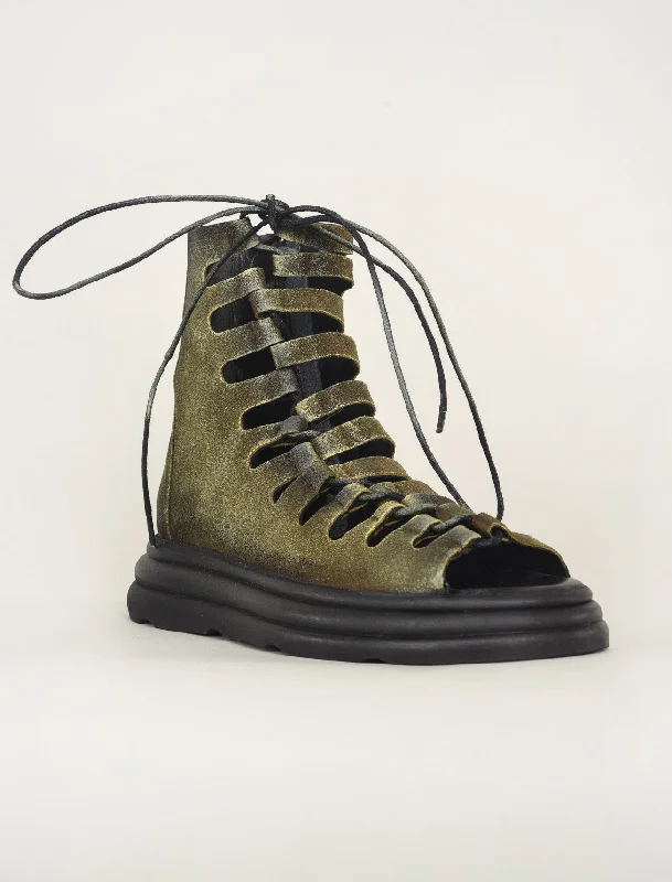 Ace Sandal, Khaki Luxurious Women's High -  end