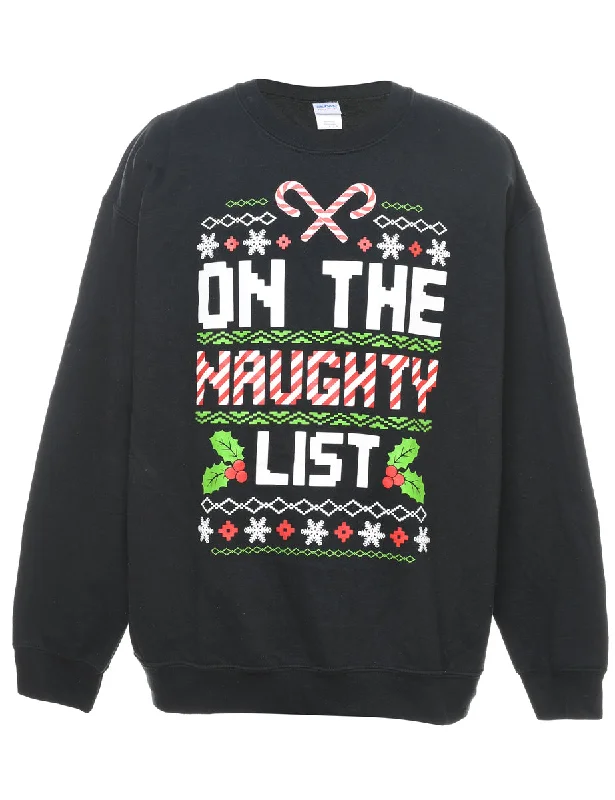 Unique Christmas Sweatshirt - L Geometric