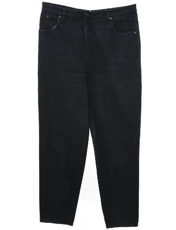 Black Classic Tapered Jeans - W36 L31 Sharp Women's Italian