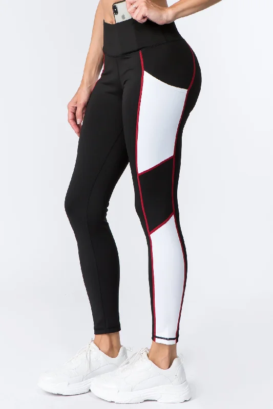 Retro Active Colorblock Workout Leggings Disco