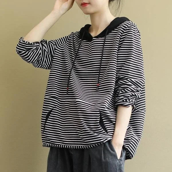 Harajuku Hoodies Women Autumn Loose Casual Hooded Pullovers Adventure