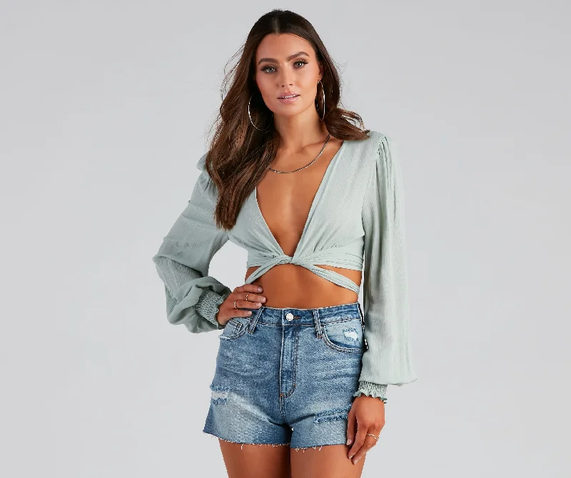 Sunset Chaser Tie-Front Top Dynamic Women's Moto