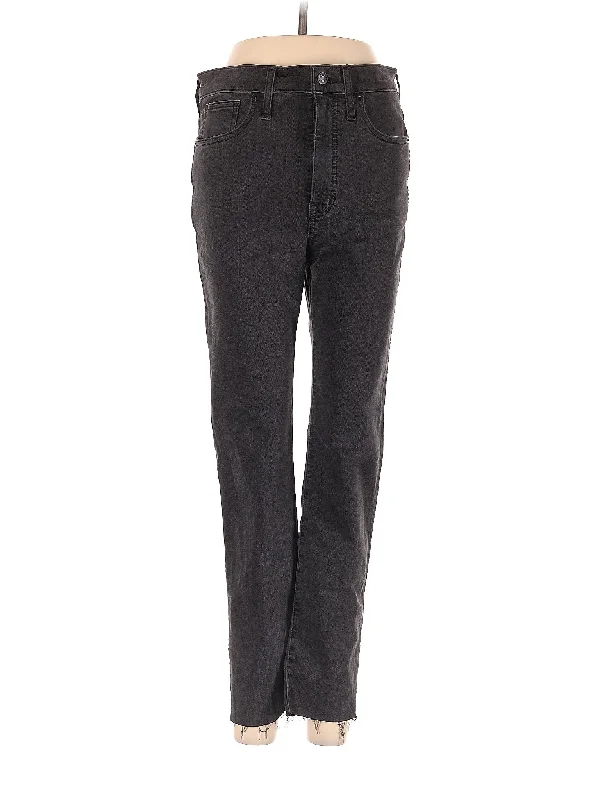 Mid-Rise Straight-leg Jeans in Dark Wash Refined Women's Velvet
