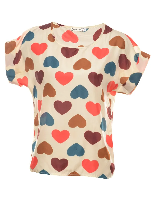 Heart Printed Top - S purpose