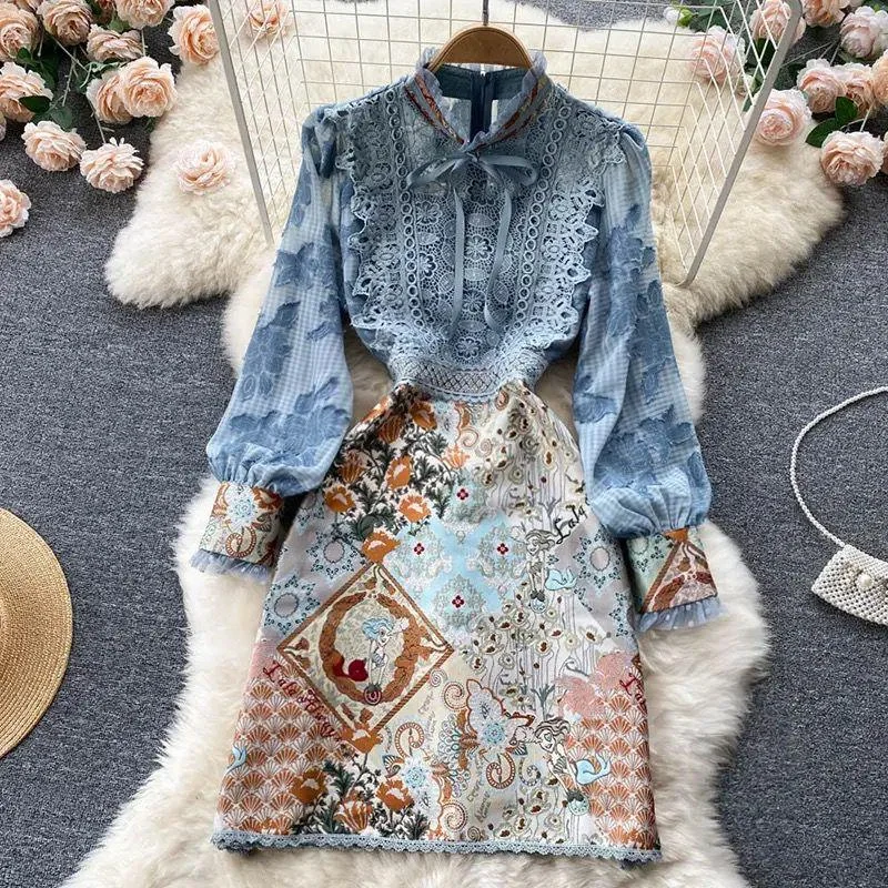 Evangeline Vintage Dress Cozy Women's Winter