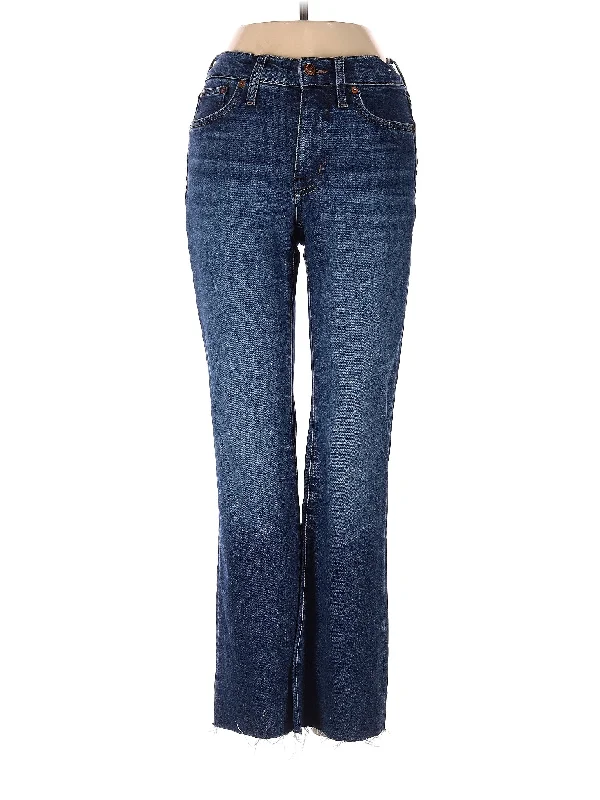 High-Rise Bootleg Jeans in Medium Wash Laid - back Women's Style