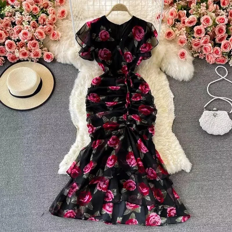 Rosa Luxury Dress Dapper Women's Bow - adorned