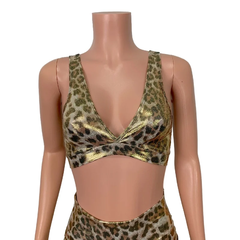 Metallic Leopard Bralette Cool Women's Skate