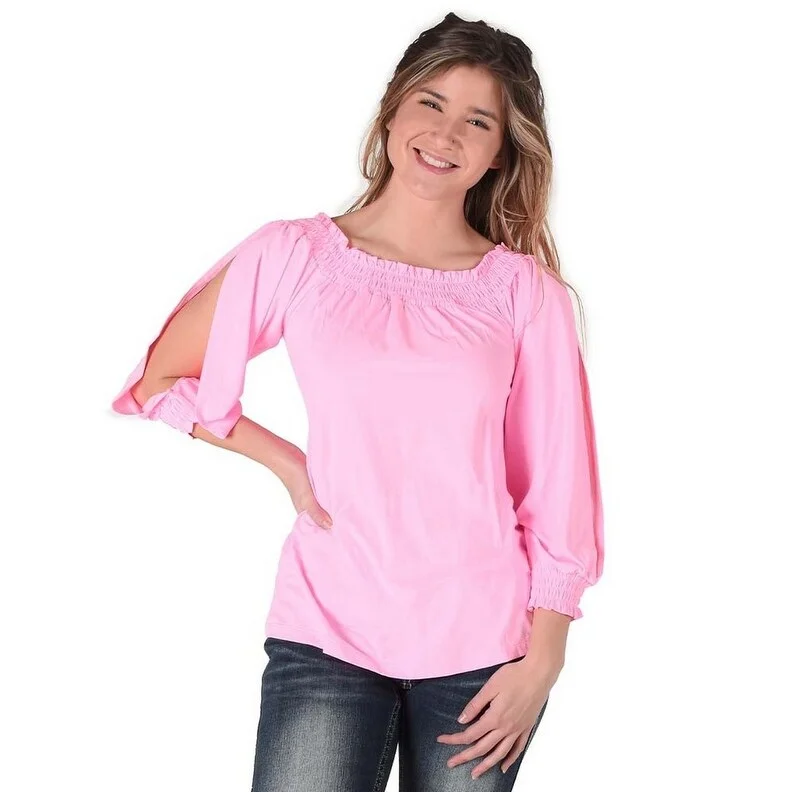 Cowgirl Tuff Western Shirt Womens L/S Blouse Flowy Bubblegum 100593 Bold Women's Animal Print Cowgirl Tuff Western Shirt Womens L/S Blouse Flowy Bubblegum 100593 Bold Women's Animal Print