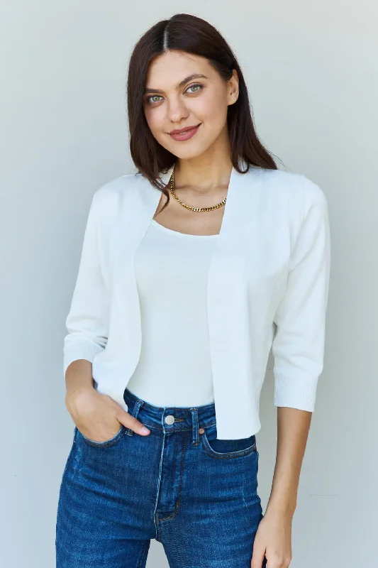 My Favorite Cropped Cardigan Polished Women's Silk