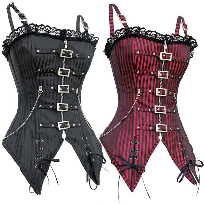 Punk Rock Corset Classic Women's Pin - striped