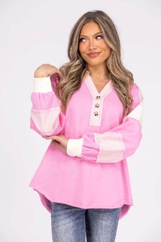 Lead With Kindness Women's Loose Round Hem Long Sleeve Top * Final Sale* Cozy Women's Sherpa - lined