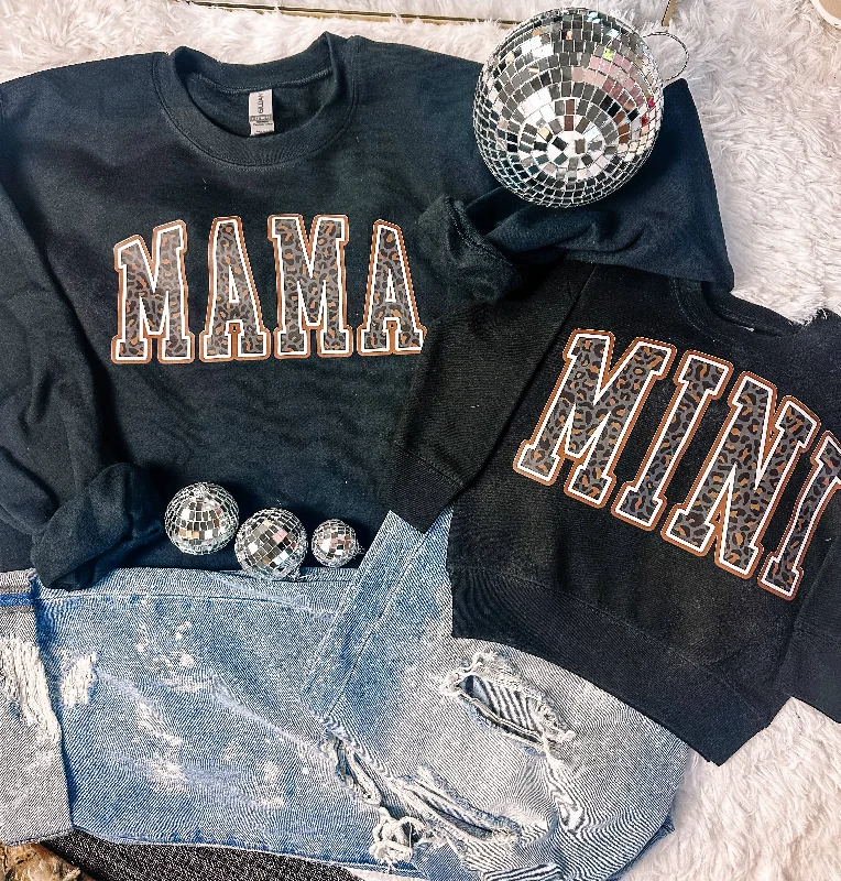 Leopard Mama & Mini Matching Sweatshirts Athletic Women's High - 