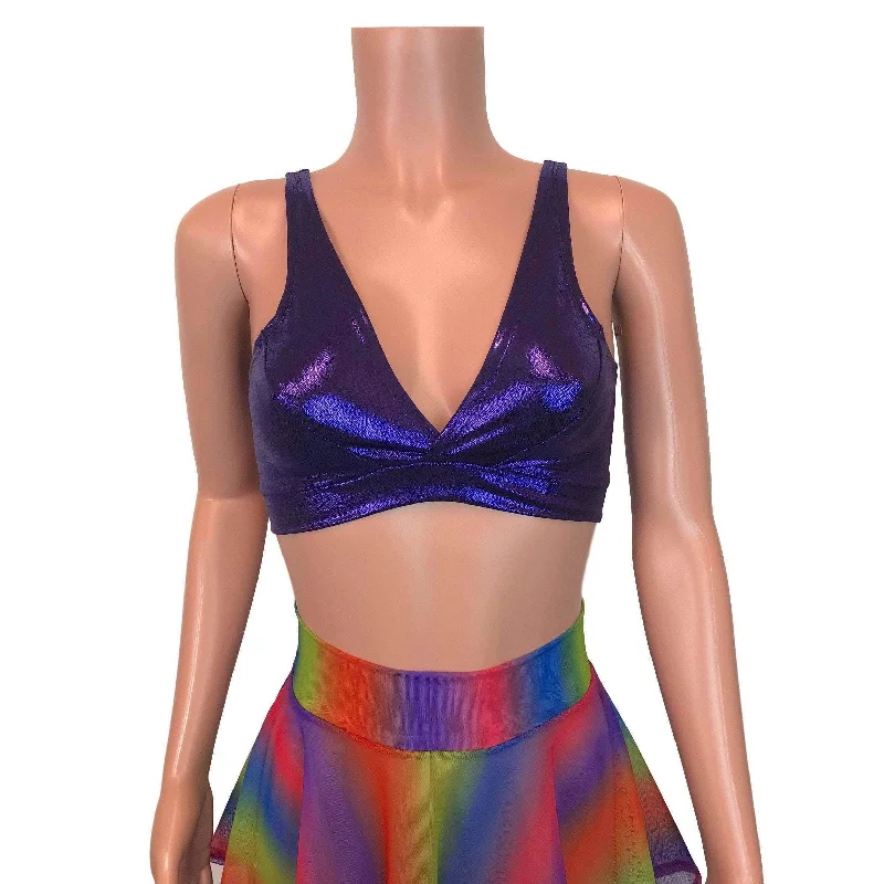 Purple Mystique Metallic Bralette Vacation