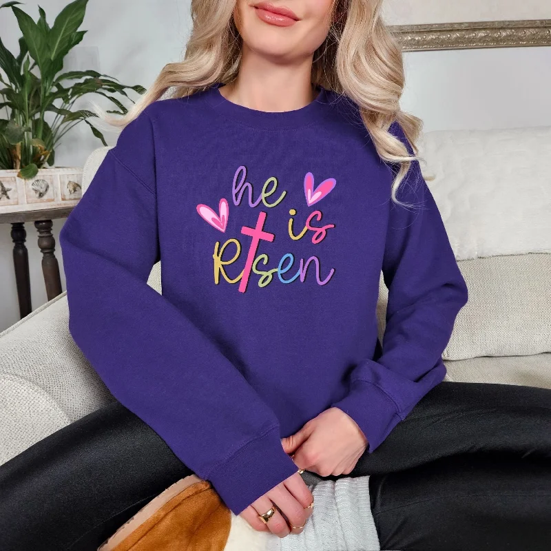 He Is Risen Graphic Sweatshirt Trendy Women's 