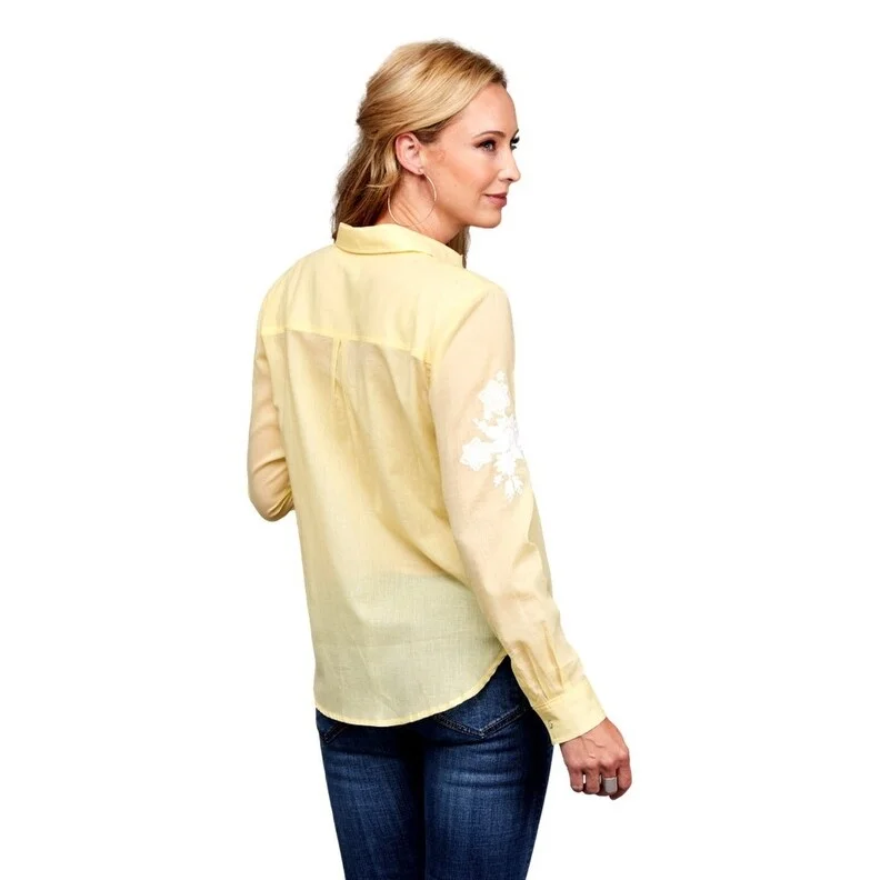 Stetson Western Shirt Womens L/S Floral Yellow 11-050-0565-0556 YE Relaxed Women's Beachy Stetson Western Shirt Womens L/S Floral Yellow 11-050-0565-0556 YE Relaxed Women's Beachy