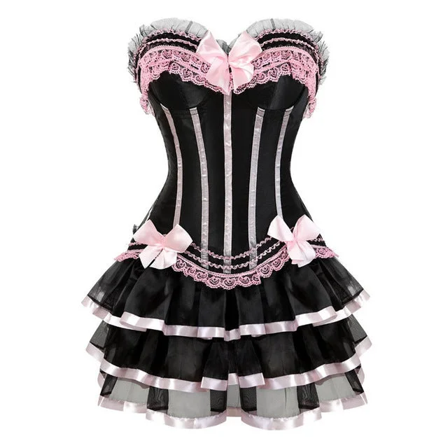 Genuine Corset Dresses Feminine Women's Style 