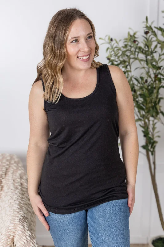 Luxe Crew Tank - Black by Michelle Mae purpose