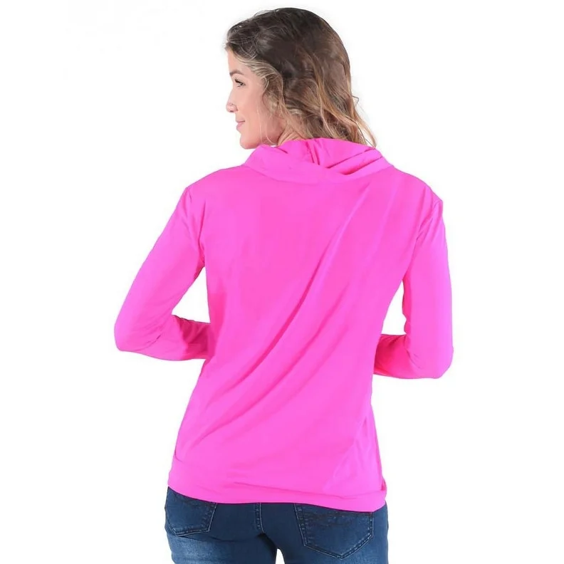 Cowgirl Tuff Western Shirt Womens Breathe L/S Hot Pink 100542 Scandinavian