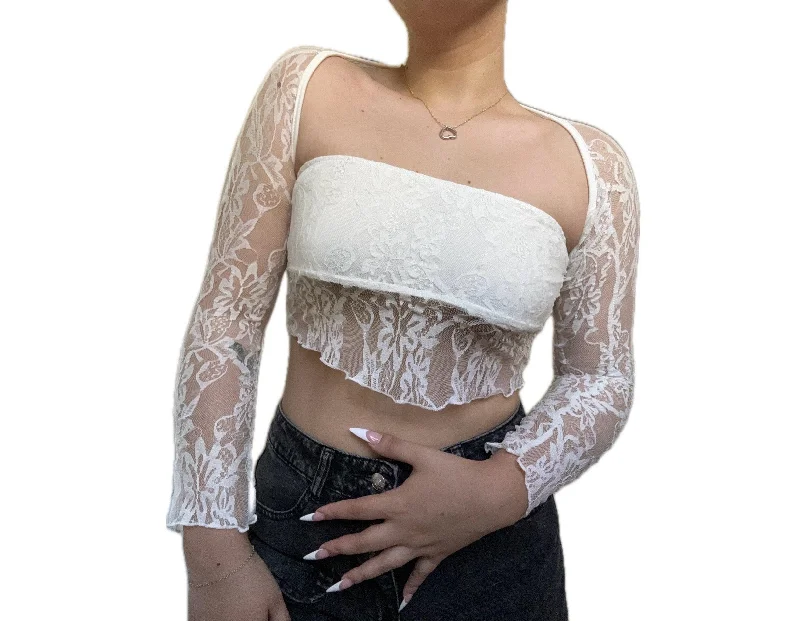 White Lace Longsleeve Tough Women's Military - inspired