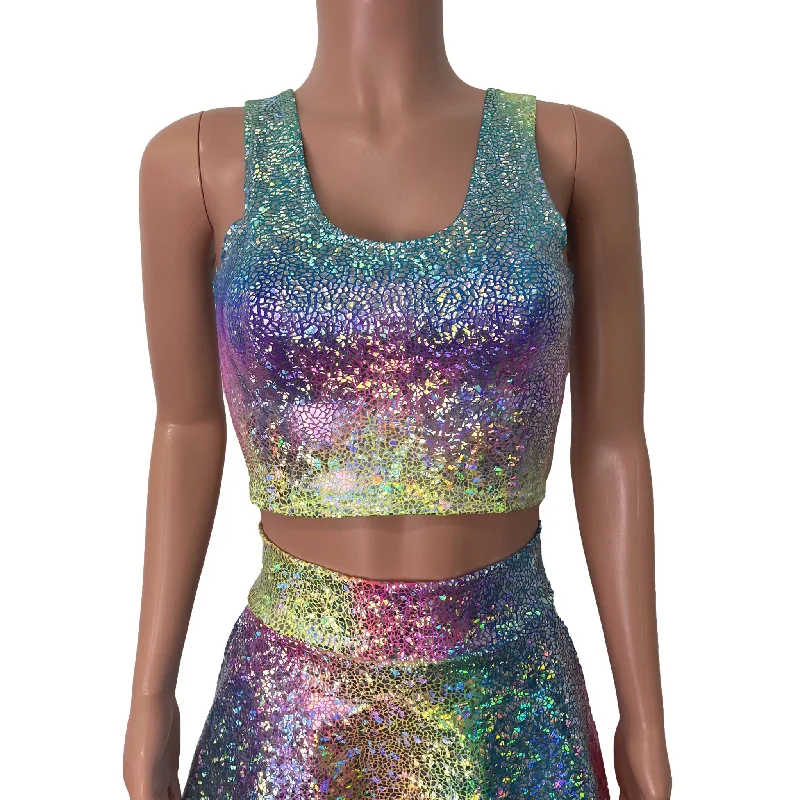 Crop Tank Top - Rainbow Avatar Monochromatic All - in - one