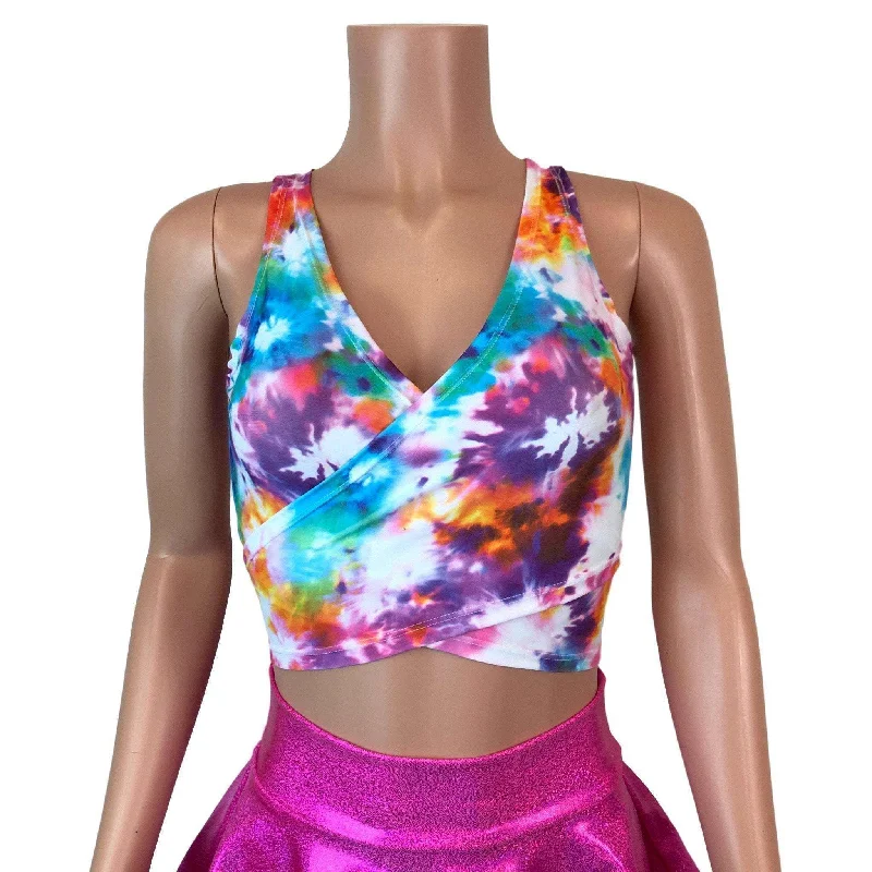 Crop Wrap Top - Tie Dye Blitz Modern Women's 