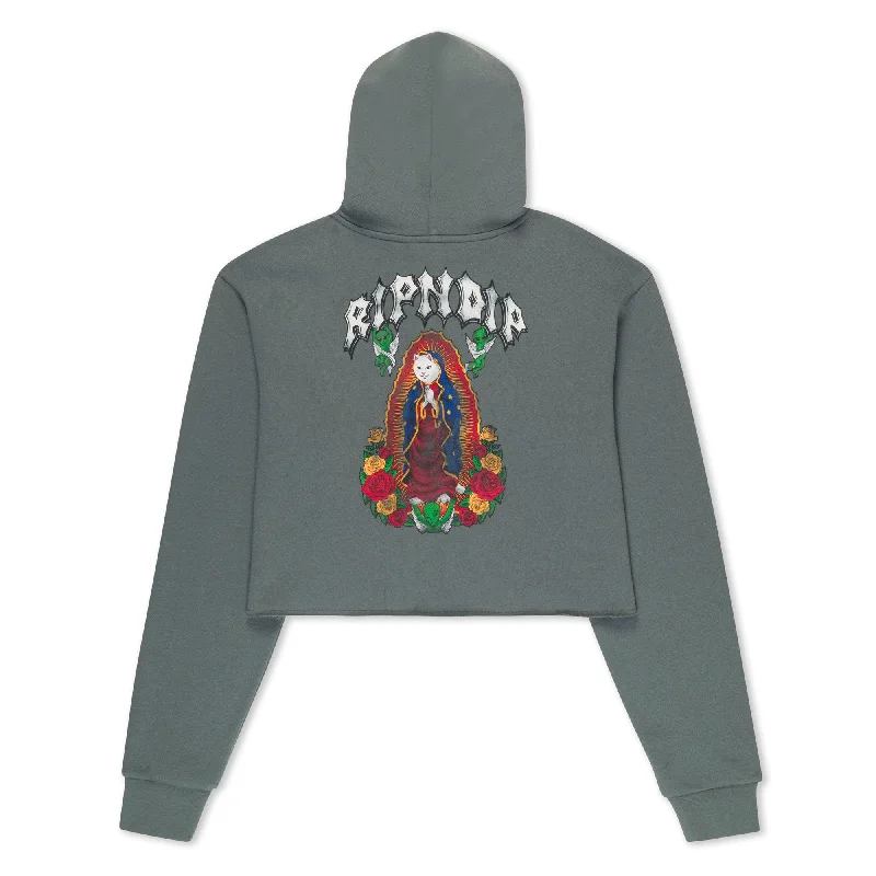 Mother Nerm Cropped Hoodie (Charcoal ) Earthy Women's Hemp - based