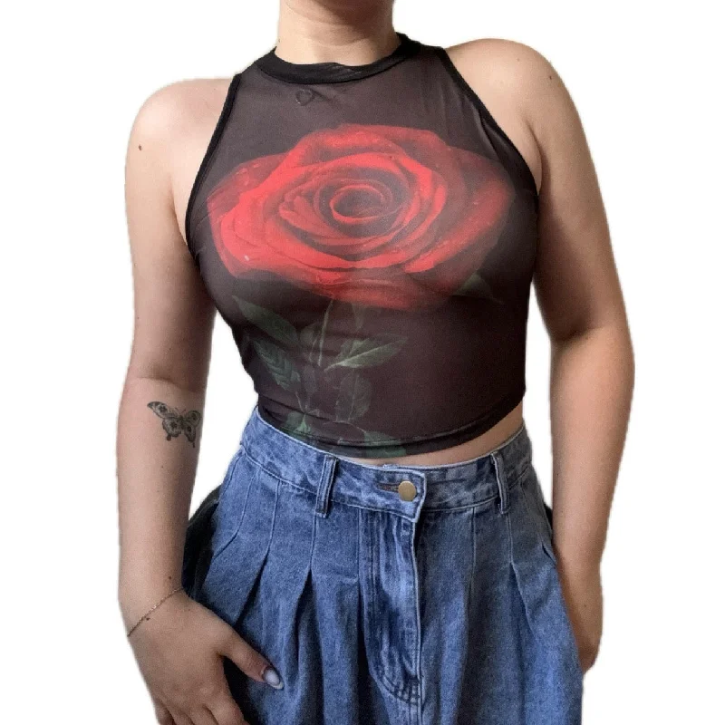 Rose Mesh Top Athletic Women's High - 