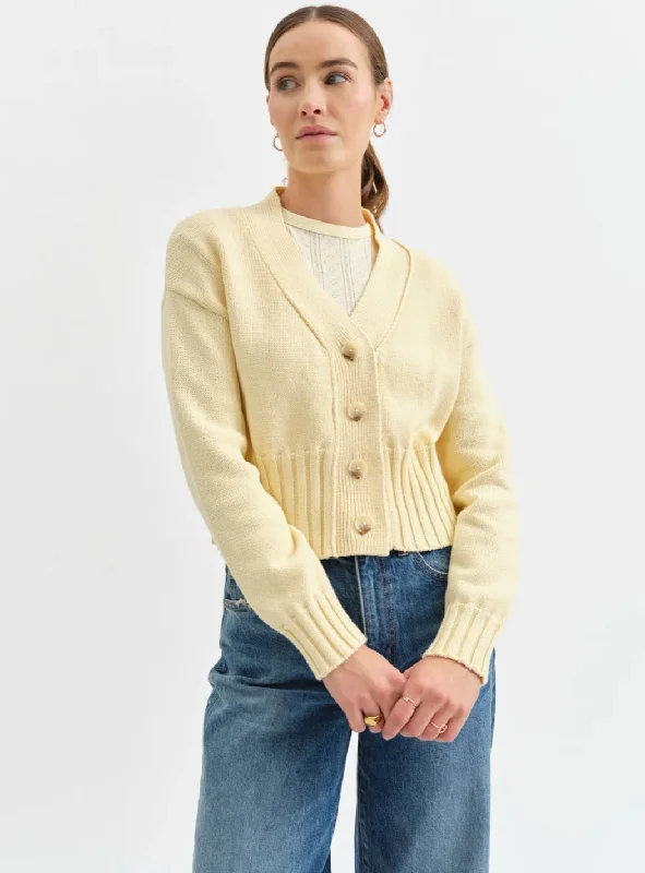 DAZE EDEN CROPPED CARDIGAN-ZEST Laid - back Women's Vibe