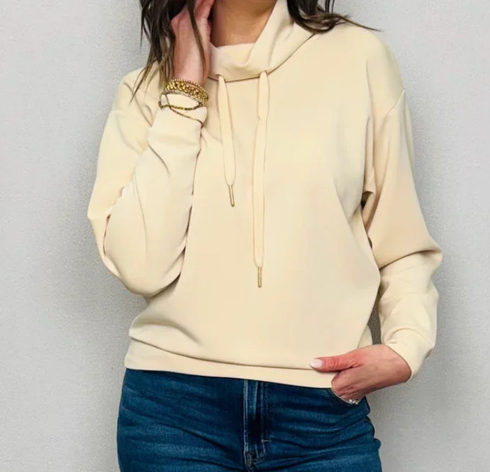 ESQUALO MODAL TURTLENECK KNIT Artistic Women's Hand - painted