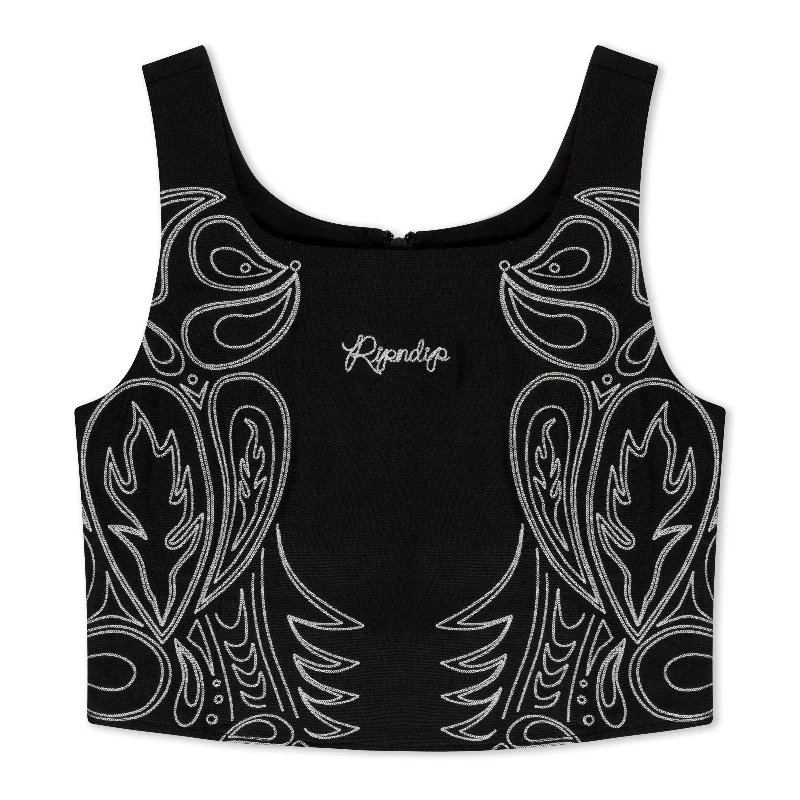 Howdy Corset Top (Black) Sleek Women's 
