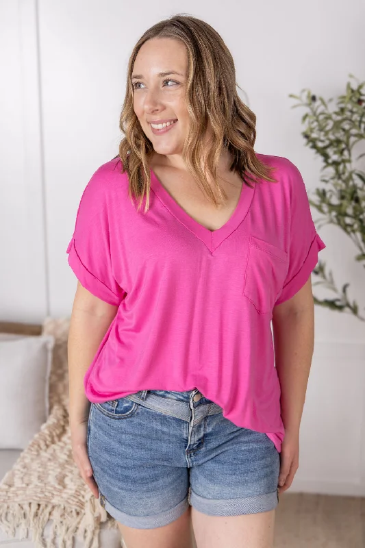 Sierra Pocket Top - 80’s Pink by Michelle Mae Australian Beach