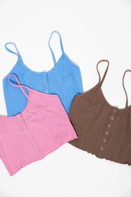 Something Sweet Cropped Ribbed Tank Tough Women's Military - inspired
