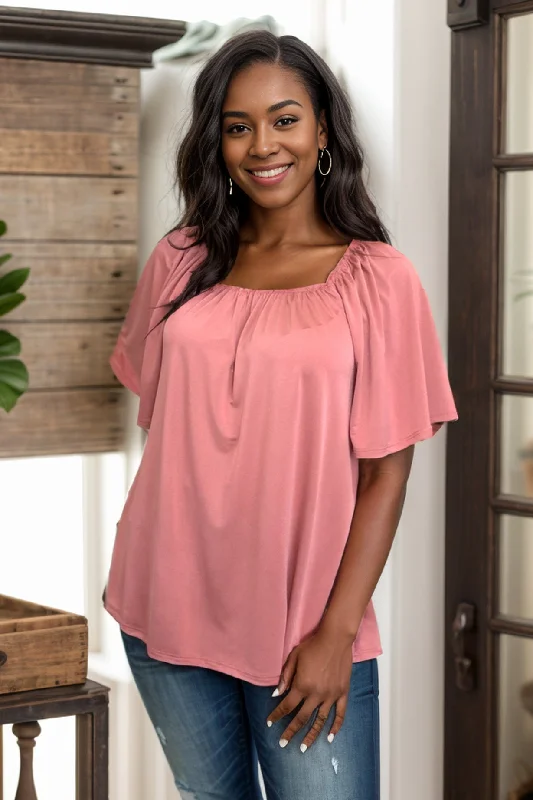 Mauve Magic - Top Traditional Women's 