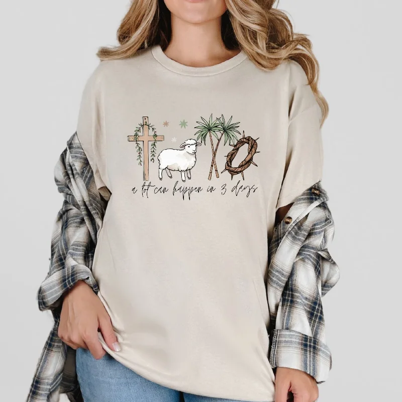In Three Days Graphic Tee Stylish Women's Neon