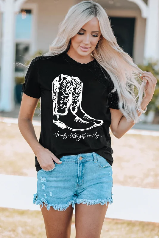 Boots Graphic Tee Shirt Bold Women's Statement
