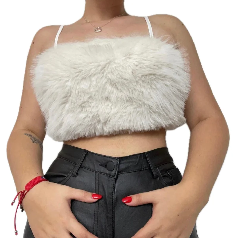 Fluffy White Top Business