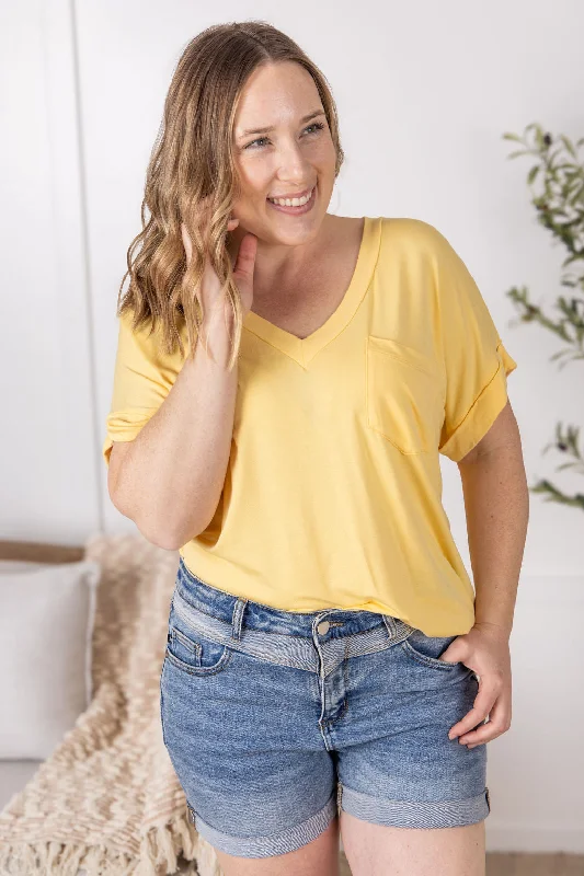 Sierra Pocket Top - Banana by Michelle Mae Youthful Women's Anime - inspired